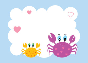 cute crab happy mother's day greeting card