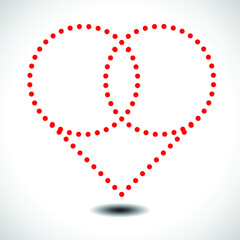 Logo Love . Symbol Heart Shape for your design. Vector Illustration.