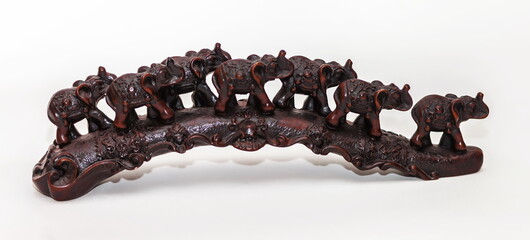 Indian souvenir - elephants on a white background