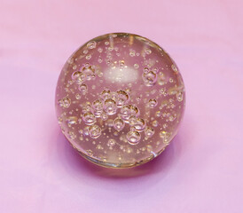 Glass globe with bubbles