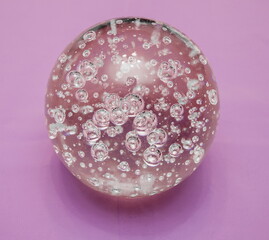 Glass globe with bubbles