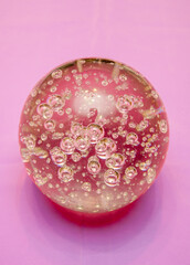 Glass globe with bubbles