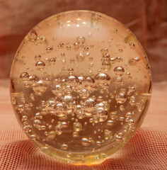 Glass globe with bubbles