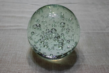 Glass globe with bubbles