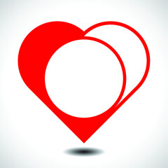 Logo Love . Symbol Heart Shape for your design. Vector Illustration.