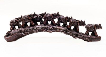 Indian souvenir - elephants on a white background