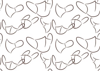 Pattern and seamless of masks drawing  