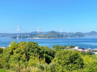 来島海峡大橋　6月　来島海峡SAより