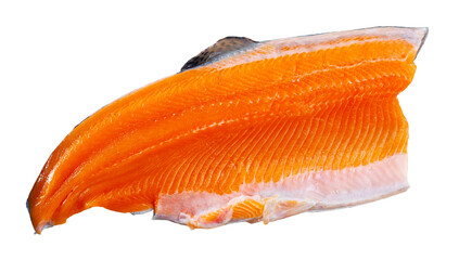 Close up of tasty raw sea trout fillet