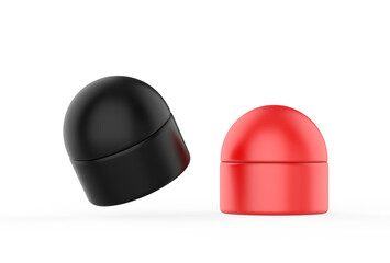 Realistic cosmetic jar mock up isolated on white background. 3d illustrated