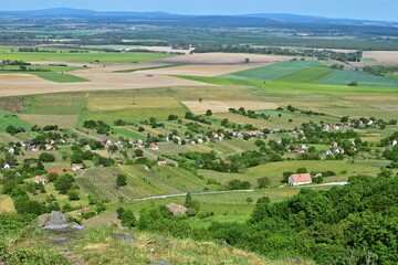 Felder und Weingüter Nähe Somló, Ungarn