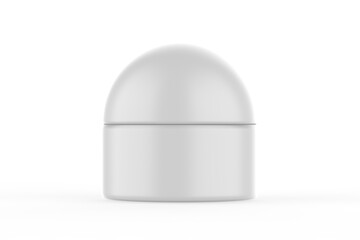 Realistic cosmetic jar mock up isolated on white background. 3d illustrated