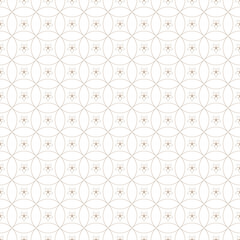 Gold minimalist vector pattern. Circle japan background. Endless luxury wallpaper. 