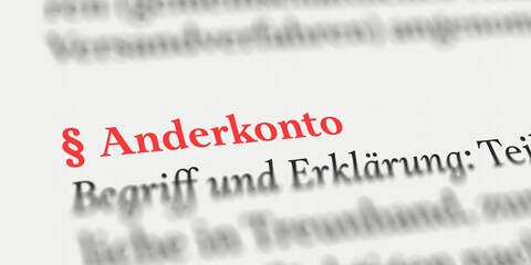 Anderkonto rechtlich
