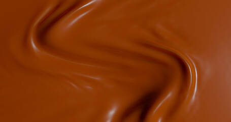 Fototapeta premium 3d rendering. The texture of chocolate cream or ogurt. Background illustration