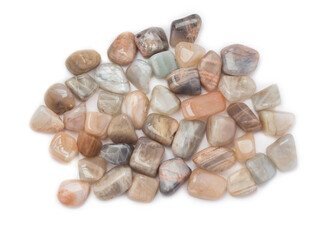 Moonstones isolated on white background