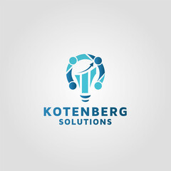 financial Solutions vector logo design template