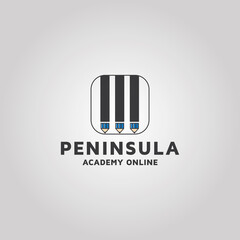 Modern Music Academy vector logo design template 02