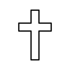 Cross religion icon vector