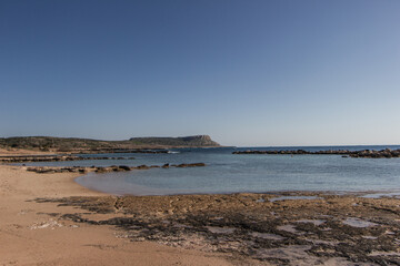 beautiful Mediterranean coast of Ayia Napa in winter