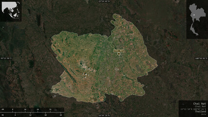 Chai Nat, Thailand - composition. Satellite