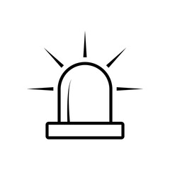 Medical siren line icon