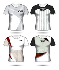 Set of soccer or football jersey template t-shirt style, Design your football club vector illustration