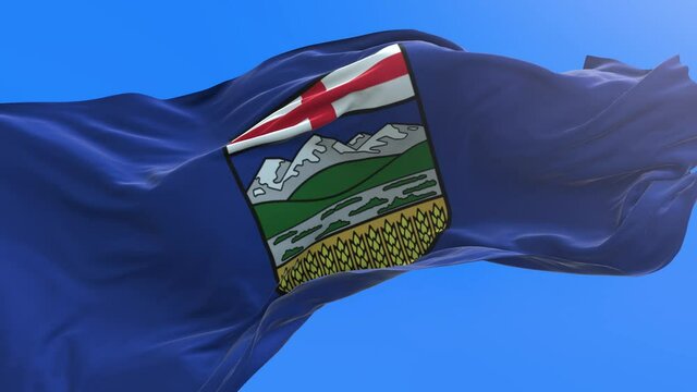 3D Canadian realistic waving flag background