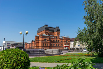 The building of the Drama Theater in Mogilev in the pseudo-Russian style