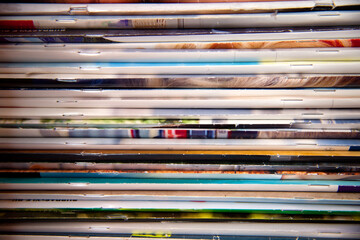 Extensive collection with a lot of glossy multi-colored magazines. Periodicals, official...