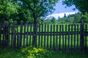 old wooden fence