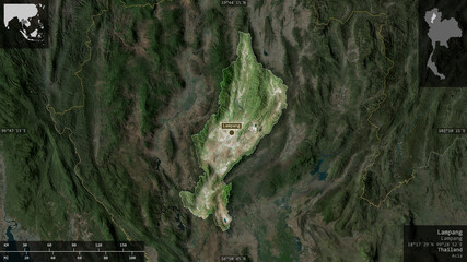 Lampang, Thailand - composition. Satellite