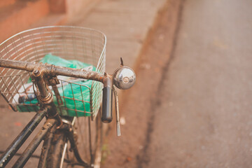 old bicycle in the street