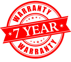 7 Year  warranty stamp vector logo images, Warranty vector stock photos, Warranty vector illustration of logo