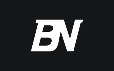 BN or NB Letter Initial Logo Design, Vector Template