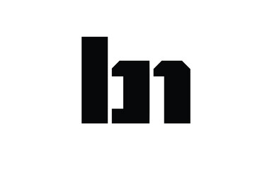 bn or nb Letter Initial Logo Design, Vector Template