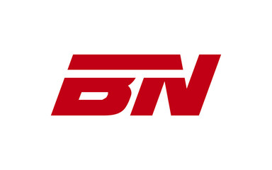 BN or NB Letter Initial Logo Design, Vector Template