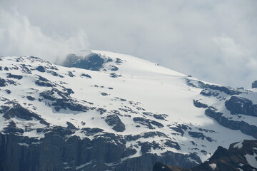 Snow covered slopes of the Alps in the spring in Region of Engelberg canton Obwalden in Switzerland © Lucia