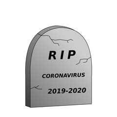 Nagrobek koronawirus RIP od 2019 do 2020