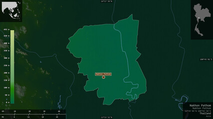 Naklejka premium Nakhon Pathom, Thailand - composition. Physical