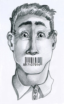 barcode censors human expression bw