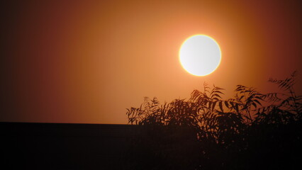 sunset in the mountains