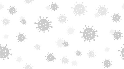 Vector seamless background design with coronavirus bacteria. Stay at home.