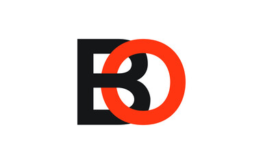 BO or OB Letter Initial Logo Design, Vector Template