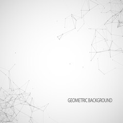 Abstract vector background. Technology connecting dots and lines