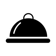 tray server dish silhouette style icon