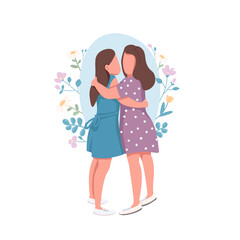 Fototapeta premium Lesbian couple flat concept vector illustration