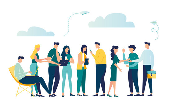 Vector colorful illustration of communication via the Internet, social networking,chat, video,news,messages,web site, search friends, mobile web graphics