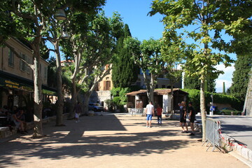 la place des boulistes &agrave; Saint-Paul de Vence