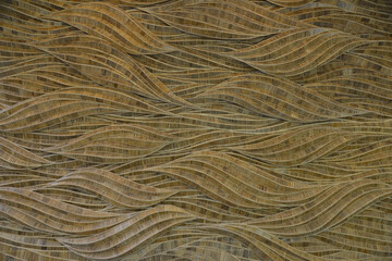 Background Modern Design Brown Bamboo Wall.